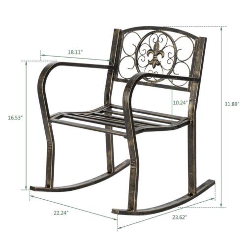 Indoor&Outdoor Metal Double Rocking Chair