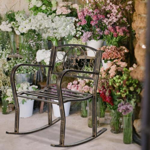 Indoor&Outdoor Metal Double Rocking Chair