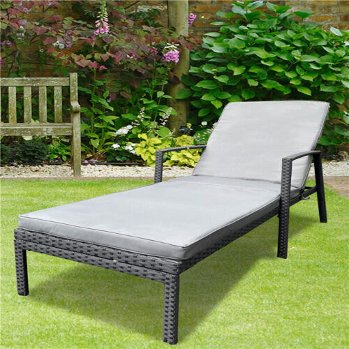 Outdoor Adjustable Rattan Pool Lounger Bed