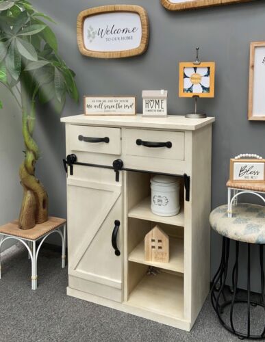 Multipurpose Rustic 2 Drawers Console Cabinet