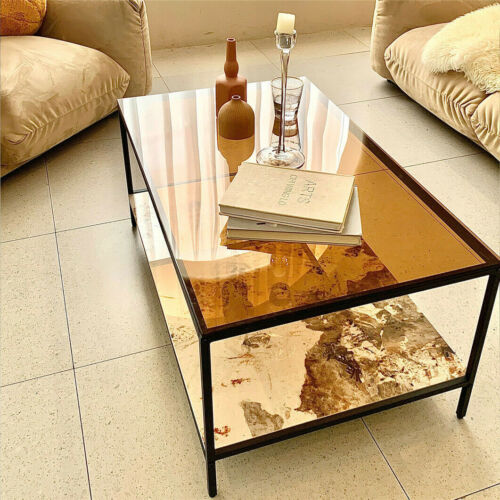 2Tier Mirrored Glass Coffee Table