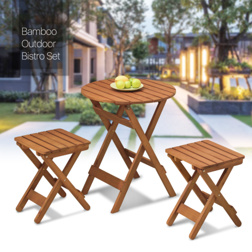 Portable Dining Set Wooden Garden Furniture