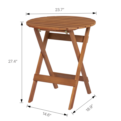 Portable Dining Set Wooden Garden Furniture