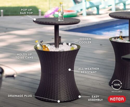 Outdoor Patio Furniture and Hot Tub Side Table
