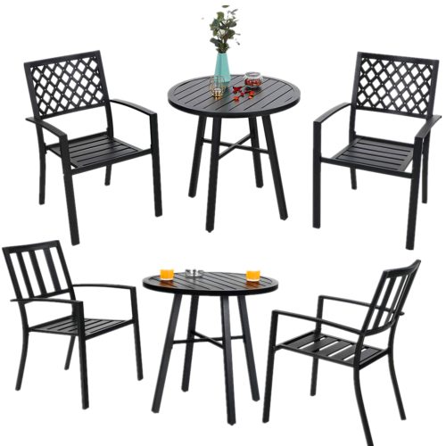 Metal Stackable Outdoor Table Chair Set