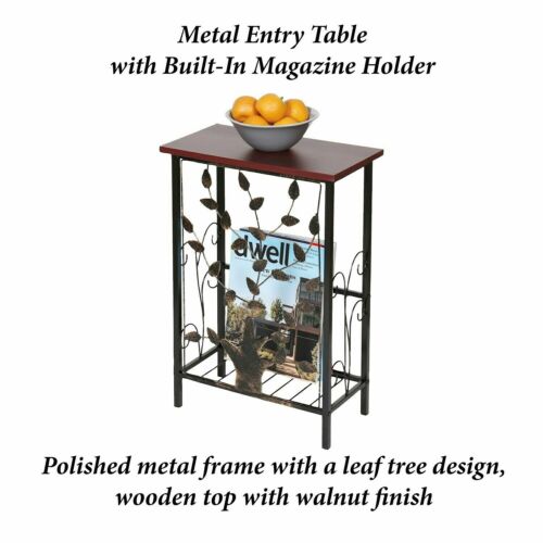 Metal Tree Design-Wood Top Table