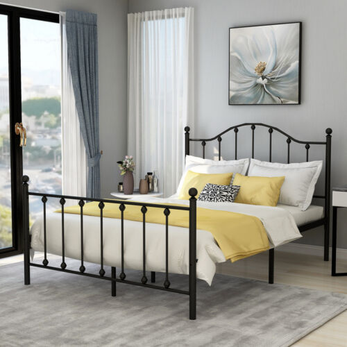 Metal Bed Frame with Headboard