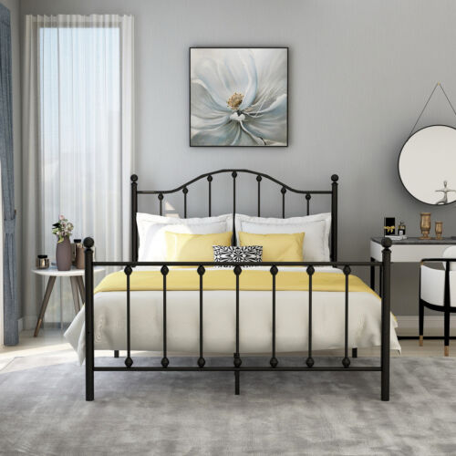 Metal Bed Frame with Headboard