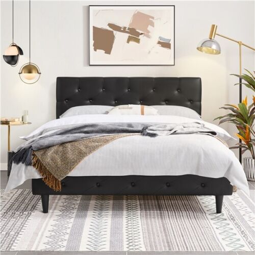 Faux Leather Upholstered Bed Frame