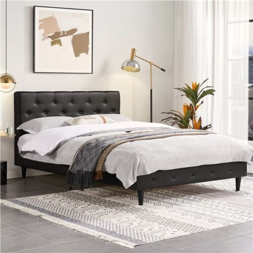 Faux Leather Upholstered Bed Frame